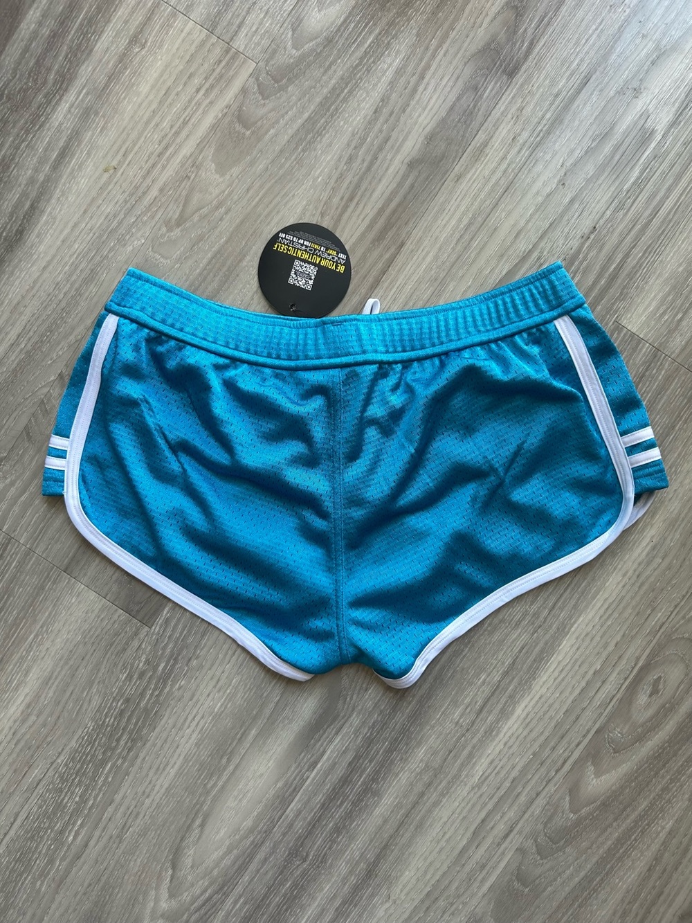 Andrew Christian | Fit Mesh Lined Trunks in Teal Blue (Small) - Picture 6 of 15